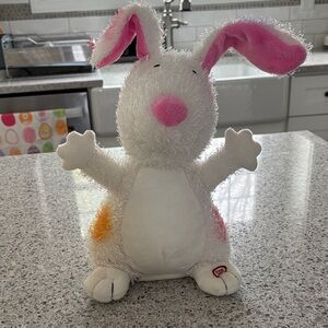 White and Pink Plush Bunny Toy